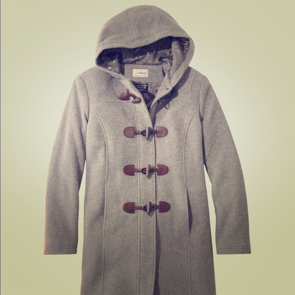 L.L. Bean Classic Lambswool Duffel Coat, Sz 10